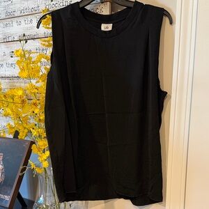 CAbi Black Muscle Tee Sleeveless Crewneck